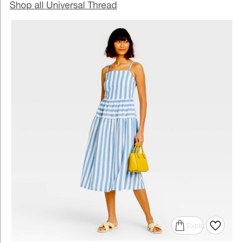 EUC - Universal Thread 💙 Striped Tank Dress - M